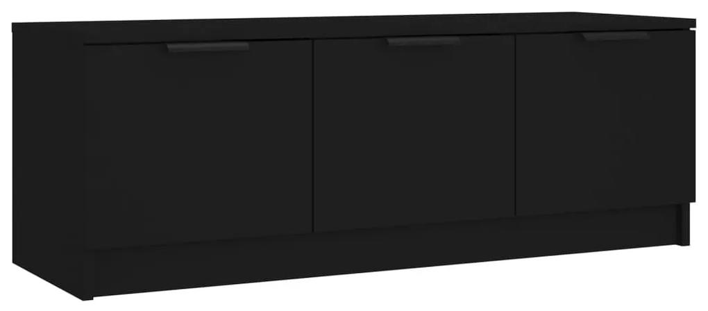 Έπιπλο Τηλεόρασης Μαύρο 102x35x36,5 εκ. Επεξεργασμένο Ξύλο - Μαύρο