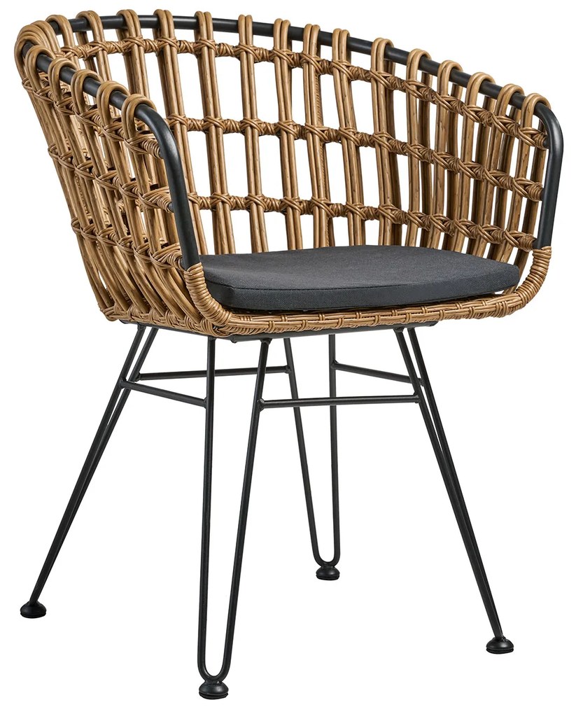 Πολυθρόνα Ibiza 60 x 59 x 80, Χρώμα: Natural, Υλικό: Wicker