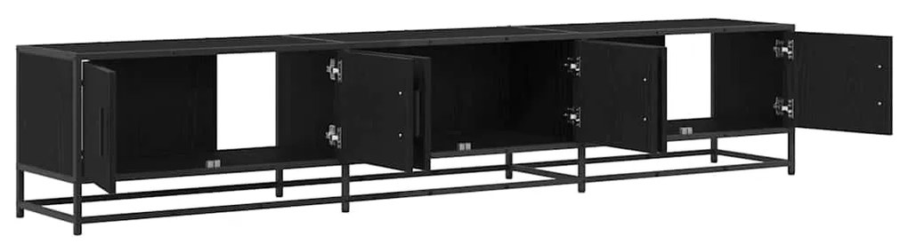 vidaXL Ντουλάπι TV Μαύρη δρυς 210 x 35 x 41 εκ Επεξεργασμένο ξύλο
