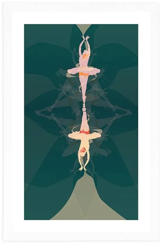 Αφίσα με πασπαρτού Καλιτεχνικό μπαλέτο - 40x60 white
