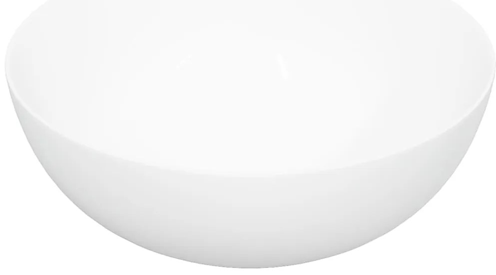 vidaXL Νιπτήρας Στρογγυλός Λευκός 36 x 15 εκ. Κεραμικός