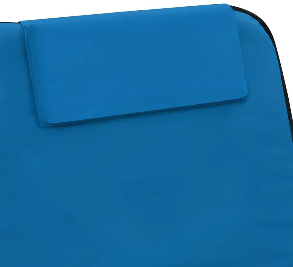 Στρώματα - Ξαπλώστρες Πτυσσόμενα 2 τεμ. Μπλε από Ατσάλι/Ύφασμα - Μπλε