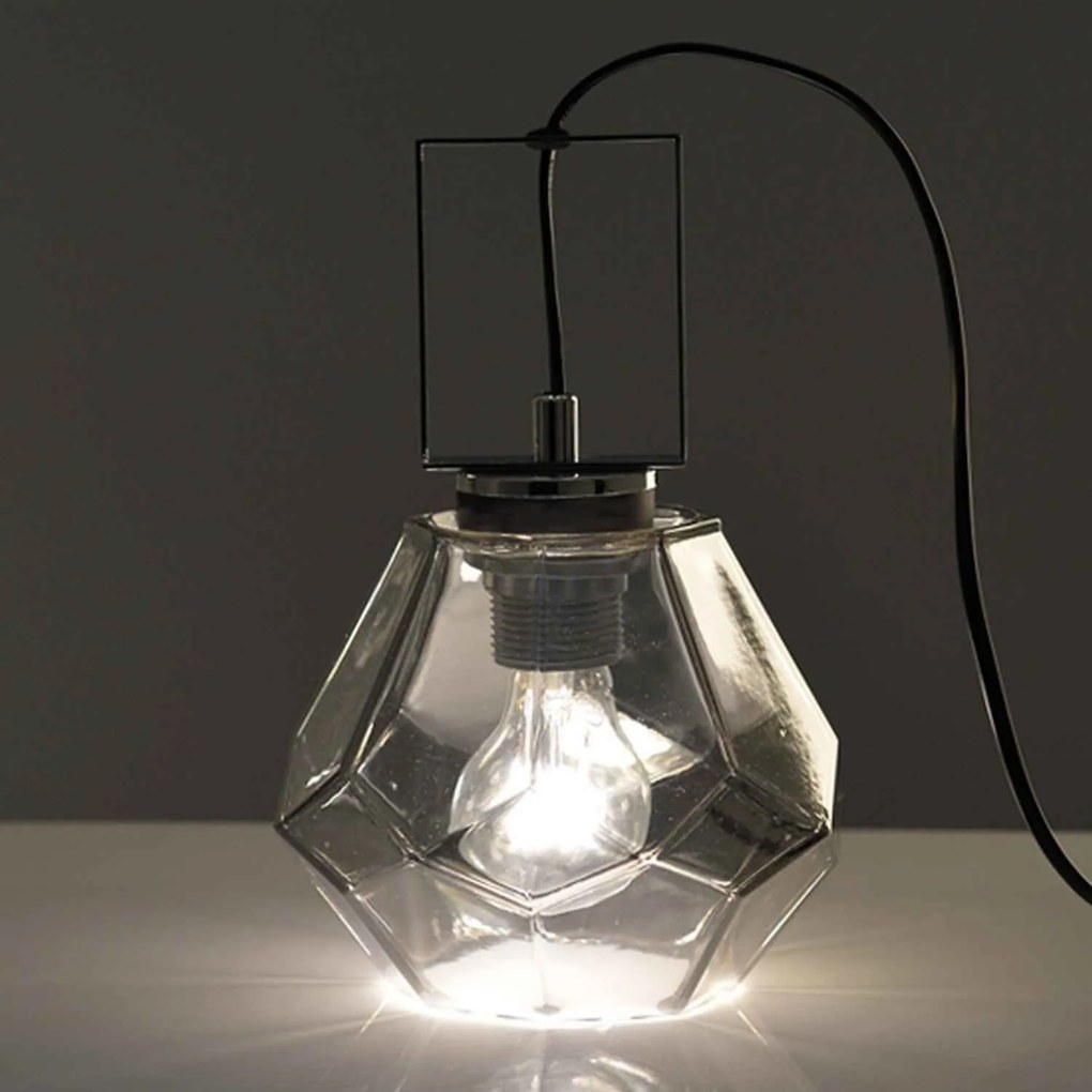 Επιτραπέζιο Φωτιστικό V371481TG Fume Metal, Glass