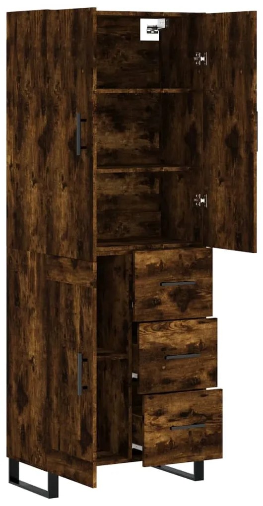 vidaXL Ντουλάπι Καπνιστή Δρυς 69,5x34x180 εκ. από Επεξεργασμένο Ξύλο