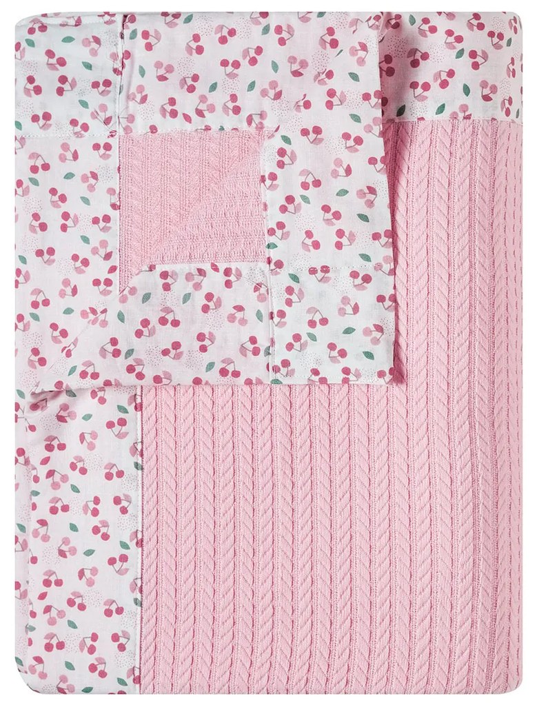 Κουβέρτα Πλεκτή Αγκαλιάς (80x100) Kentia Stylish Cereza