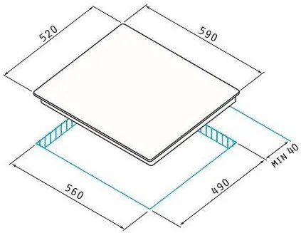 Εστία Pyramis κεραμική &amp; γκαζιού (2+2) &amp; cast iron