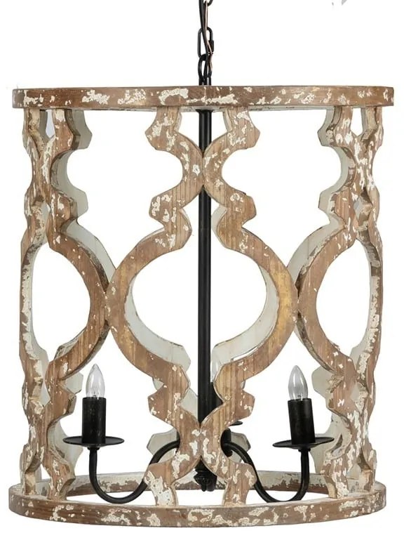 Artekko Fleuhlas Ξύλινο Πεντάφωτο Φωτιστικό Οροφής (56x78) E14 Artekko 44794CE-DS