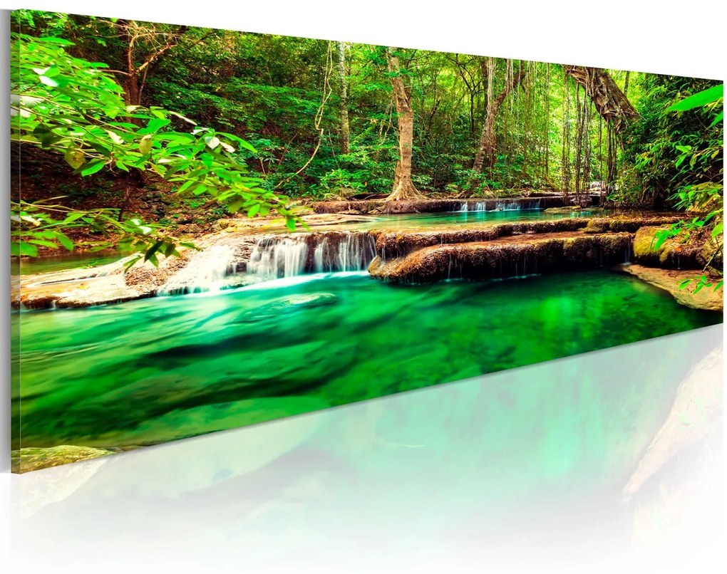 Πίνακας - Emerald Waterfall 150x50