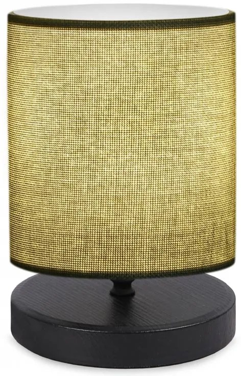 Φωτιστικό επιτραπέζιο Hassard Megapap ύφασμα/Mdf χρώμα πράσινο/μαύρο 15x16x22εκ.