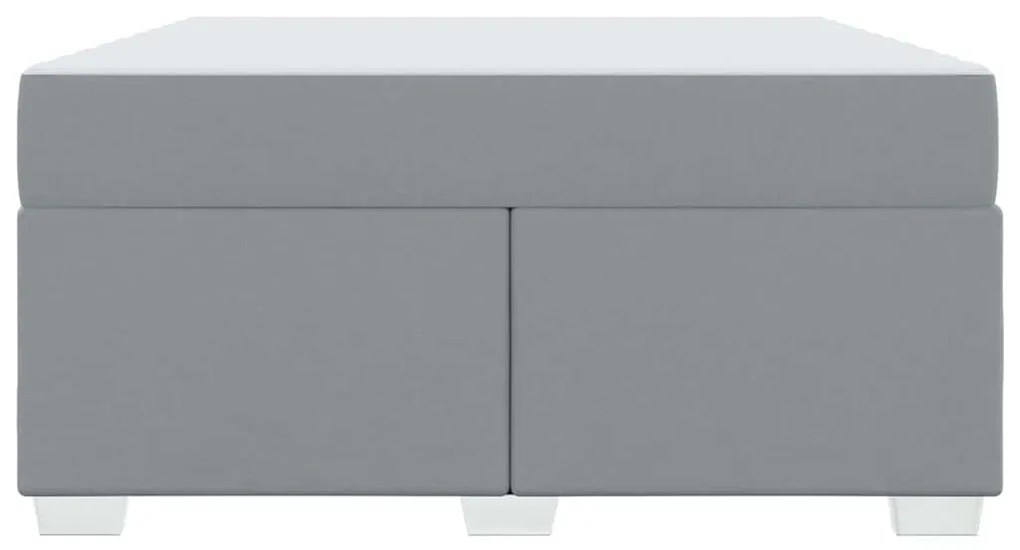 vidaXL Σκελετός Κρεβατιού Ανοιχτό γκρι 160 x 200 cm ύφασμα