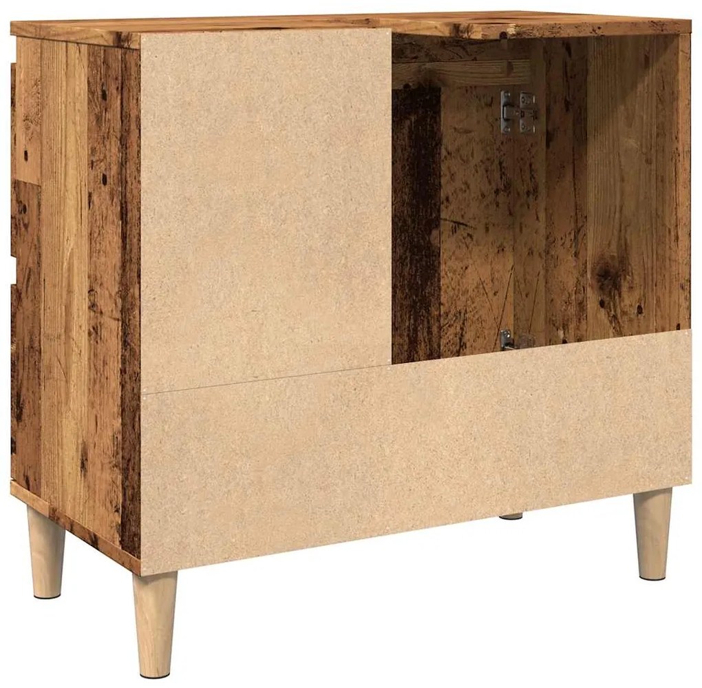 vidaXL Ντουλάπι νιπτήρα Παλιό ξύλο 65x33x60 cm Κατασκευασμένο ξύλο
