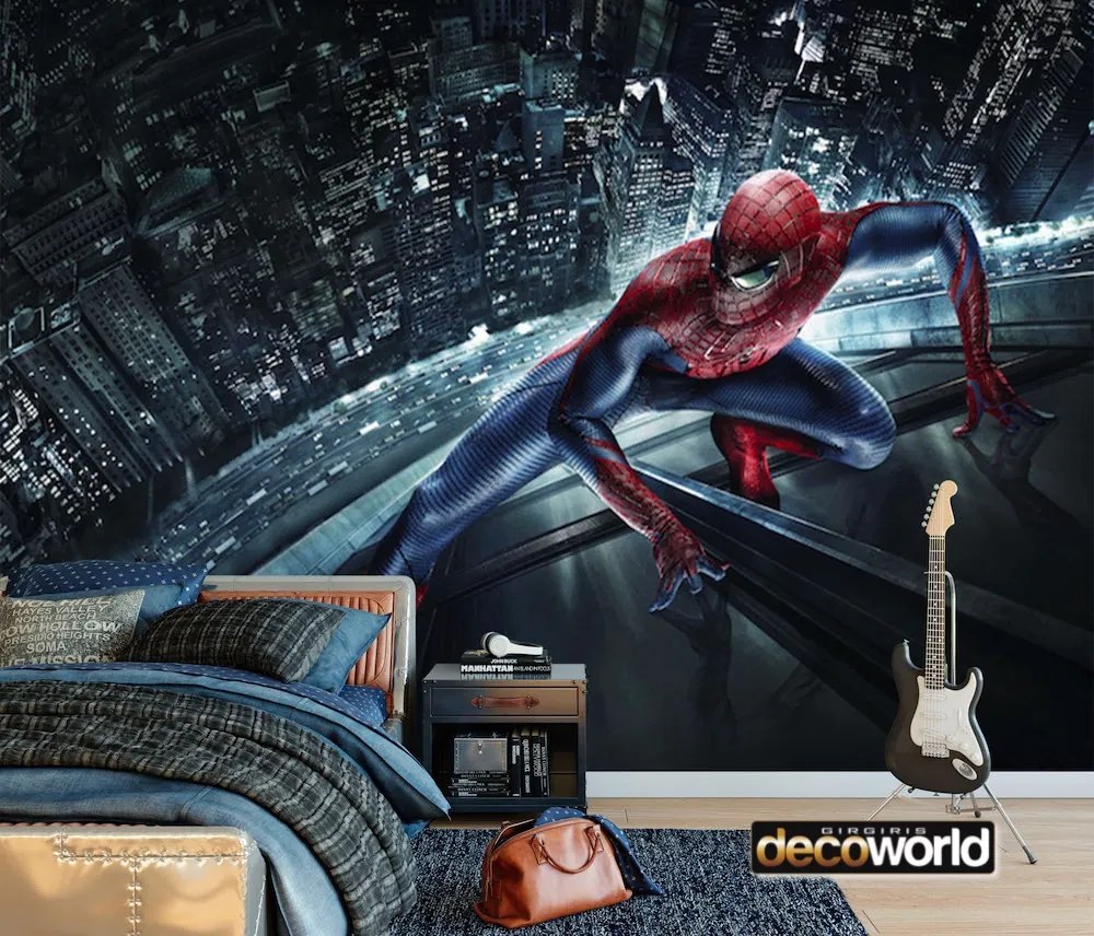Παιδική ταπετσαρία τοίχου ετοίμων διαστάσεων Spiderman 00033Q 100cm x 150cm