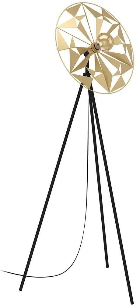 Φωτιστικό Δαπέδου Castanuel 43809 50x27x152cm 1xE27 40W Black-Gold Eglo Steel