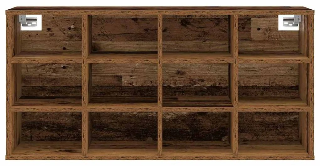 vidaXL Ντουλάπα Παπουτσιών με ράφι Παλιό ξύλο 103 x 30 x 51 εκ.