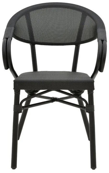 Καρέκλα - Πολυθρόνα Isaia μαύρο αλουμίνιο-textilene μαύρο 57x57x83 εκ. 57x57x83 εκ.