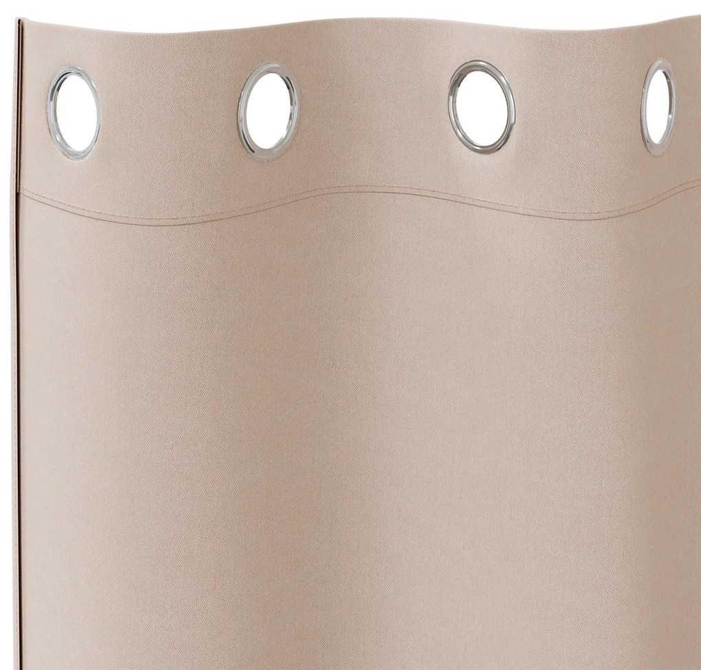 vidaXL Κουρτίνες με κουρτίνες 2 pcs Taupe 225 x 140 εκ. Πολυεστέρας