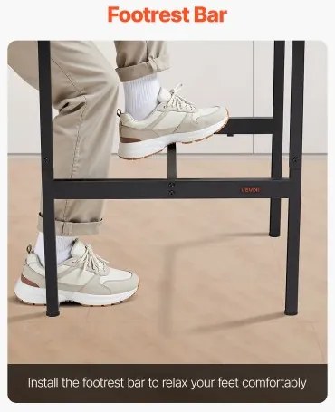 VEVOR 24 in Bar Table Height Pub Table Cocktail Coffee Counter Kitchen Dining