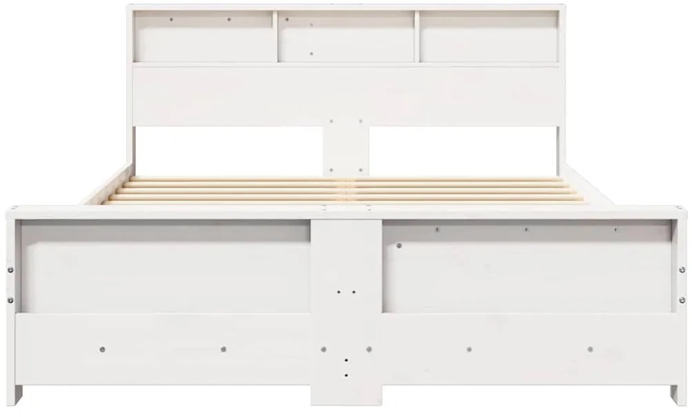 vidaXL Σκελετός Κρεβατιού Λευκό 160 x 200 cm Μασίφ ξύλο πεύκου