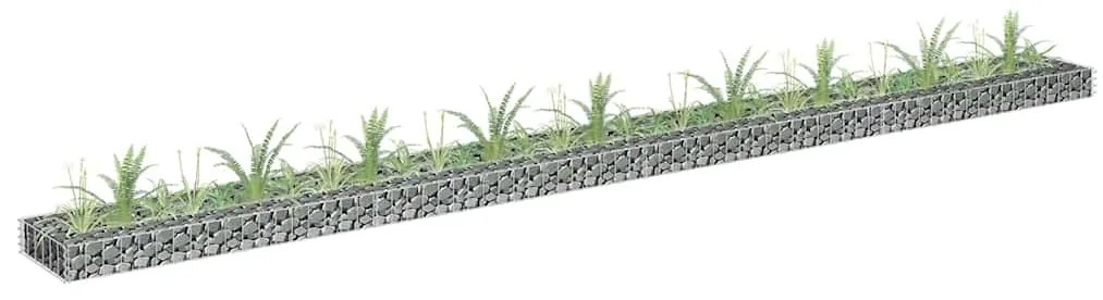 vidaXL Συρματοκιβώτιο-Γλάστρα Υπερυψωμένη 360x30x10 εκ. Γαλβ. Χάλυβας