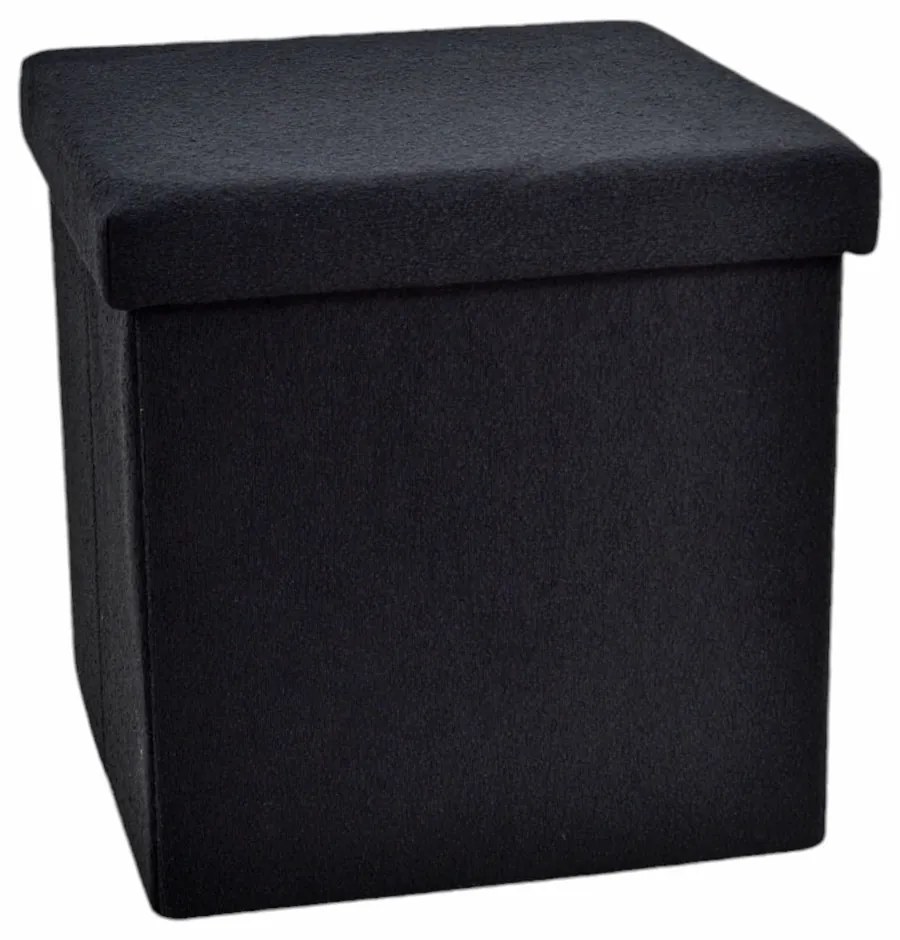 Σκαμπο Αναδιπλουμένο Μαύρο Ύφασμα 40x40x38cm ANKOR