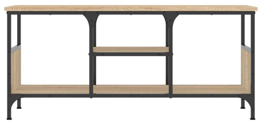 vidaXL Έπιπλο Τηλεόρασης Sonoma Δρυς 100x35x45 εκ. Επεξ. Ξύλο/Σίδερο