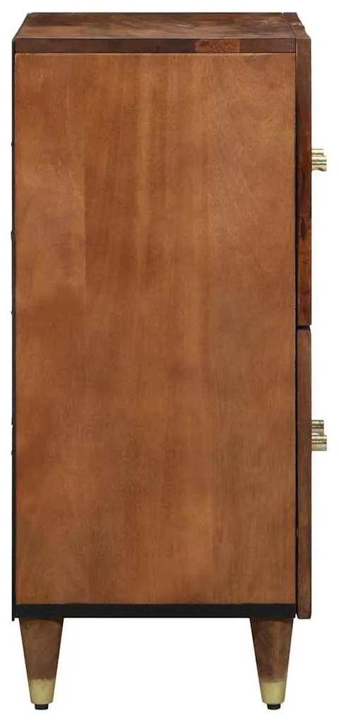 vidaXL Πλαϊνό Γραφείο με ράφι Καφέ 60 x 33 x 75 cm Μασίφ ξύλο μάνγκο