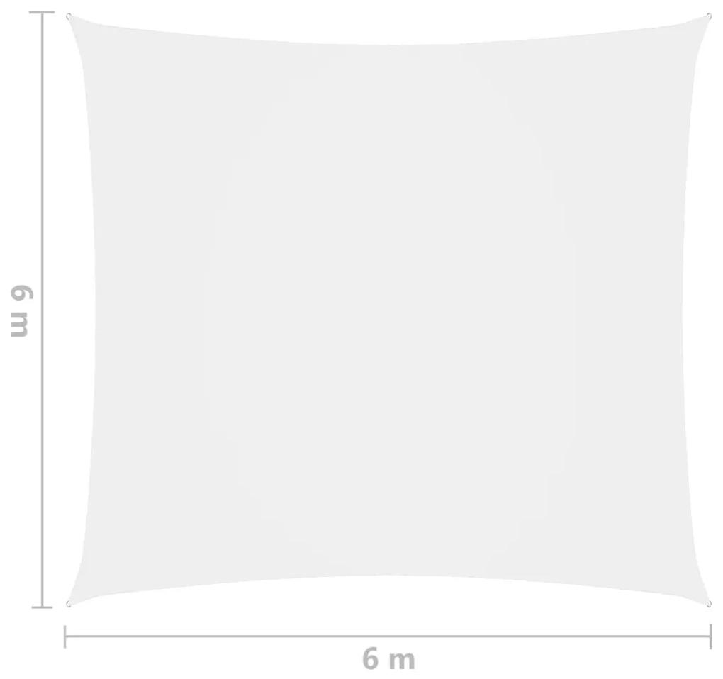 vidaXL Πανί Σκίασης Τετράγωνο Λευκό 6 x 6 μ. από Ύφασμα Oxford