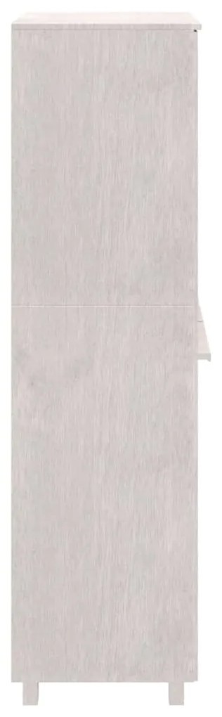 vidaXL Ντουλάπα HAMAR Λευκό 89 x 50 x 180 εκ. από Μασίφ Ξύλο Πεύκου
