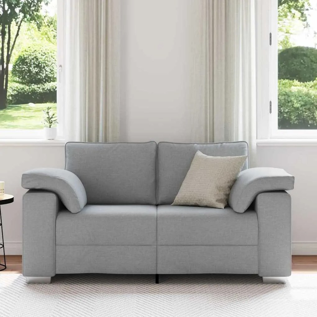 vidaXL Καναπές με μαξιλάρι Ανοιχτό γκρι 160 x 77 x 82 εκ ύφασμα