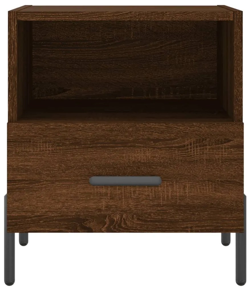 vidaXL Κομοδίνα 2 τεμ. Καφέ Δρυς 40 x 35 x 47,5 εκ. από Επεξεργ. Ξύλο