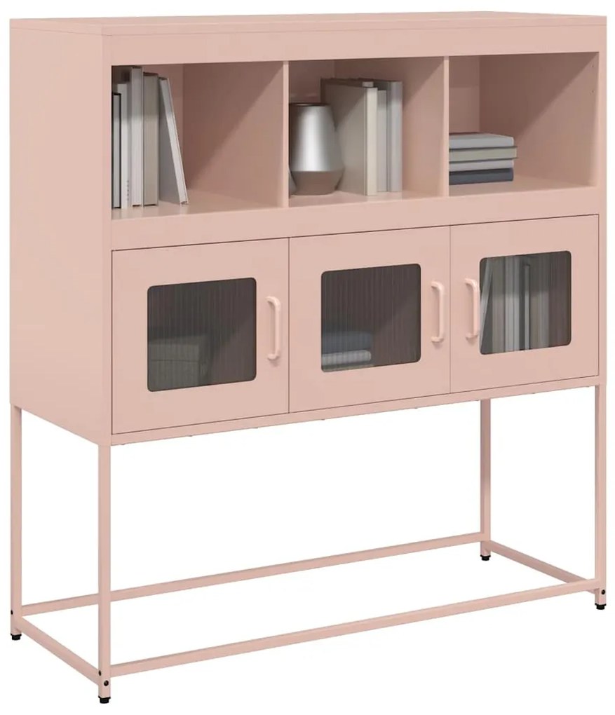 Ντουλάπι Ροζ 100,5x39x107 εκ. από Χάλυβα Ψυχρής Έλασης
