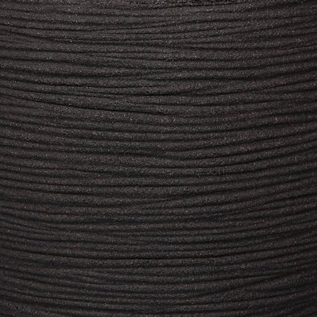 Capi Γλάστρα Οβάλ Nature Rib Μαύρη 35 x 34 εκ. KBLR932