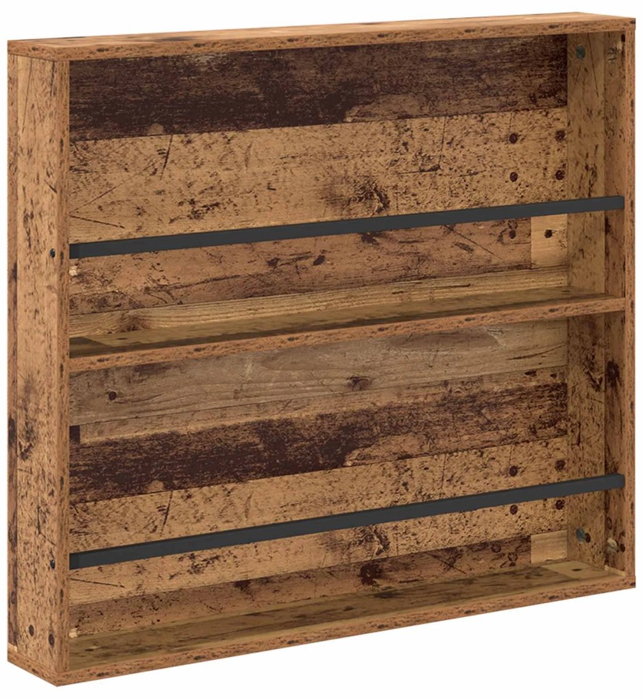vidaXL Ράφι Περιοδικών με ράφι 2 pcs Παλιό ξύλο 80 x 12 x 70 εκ