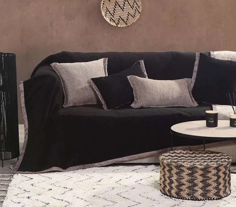 Μαξιλάρι Με Γέμιση New Tanger Black/Beige 33x55 - Nef-Nef Homeware