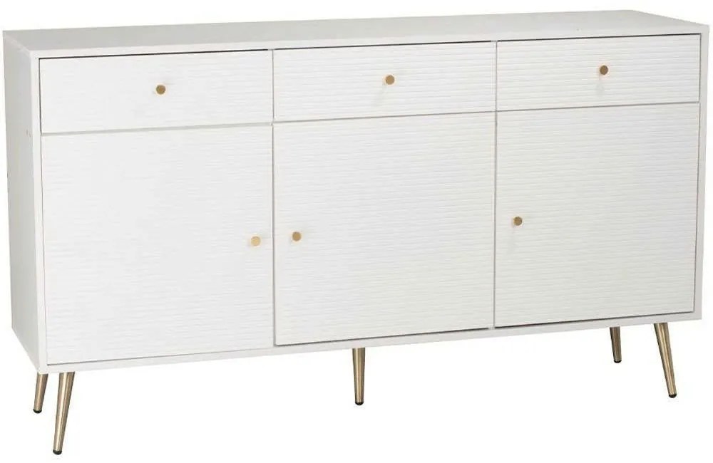 Μπουφές Zizel 05-0758 150x40x80cm White-Gold Μοριοσανίδα,Mdf