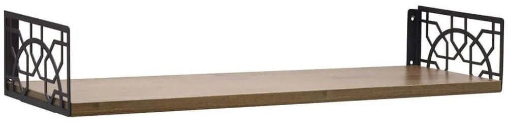 Ράφι Τοίχου 379VLV1805 60x14x20cm Brown-Black