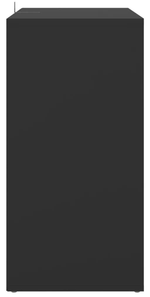 Παπουτσοθήκη Μαύρη 60 x 35 x 70 εκ. από Μοριοσανίδα - Μαύρο