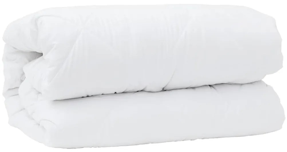 vidaXL Σετ Κουβέρτας με μαξιλάρι 3 pcs Λευκό 200 x 220 cm Μικροΐνες