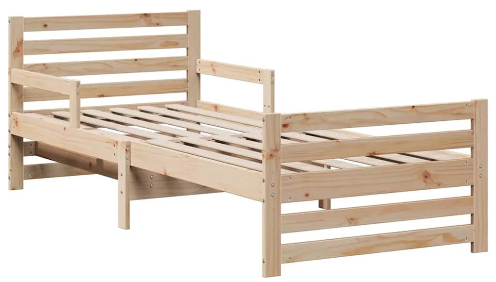 vidaXL Σκελετός Κρεβατιού Καφέ 80 x 200 cm Στερεά ξυλεία πεύκου
