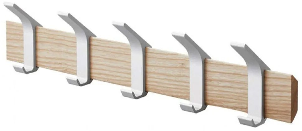 Κρεμάστρα LBTYMZK4116 50x6,5x10cm Silver-Natural Yamazaki Wood,Aluminum