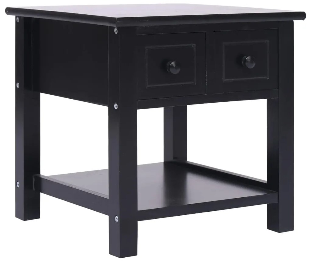 vidaXL Τραπέζι Βοηθητικό Μαύρο 40 x 40 x 40 εκ. από Ξύλο Παυλώνιας
