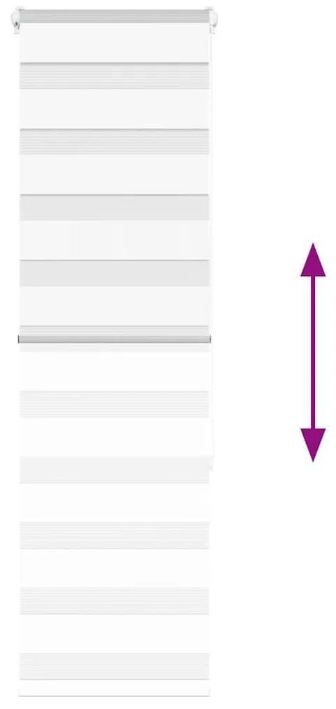 vidaXL Ζέβρα τυφλή Λευκό Πλάτος υφάσματος 40,9 εκ. Πολυεστέρας