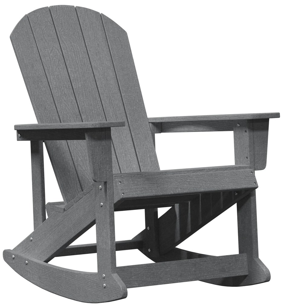 vidaXL Καρέκλα Σαλονάκι Adirondack Ανοιχτό Γκρι (73.5x92x90 εκ) από HDPE.