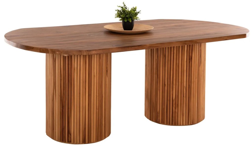 ΤΡΑΠΕΖΙ ΤΡΑΠΕΖΑΡΙΑΣ DREMA ΜΑΣΙΦ ΞΥΛΟ ΤΕΑΚ 200Χ110Χ85Υεκ. 4εκ.ΕΠΙΦΑΝΕΙΑ