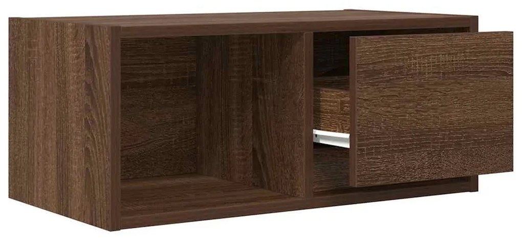 Έπιπλο Τηλεόρασης καφέ δρυς 60x31x25,5 εκ. Επεξεργασμένο Ξύλο - Καφέ