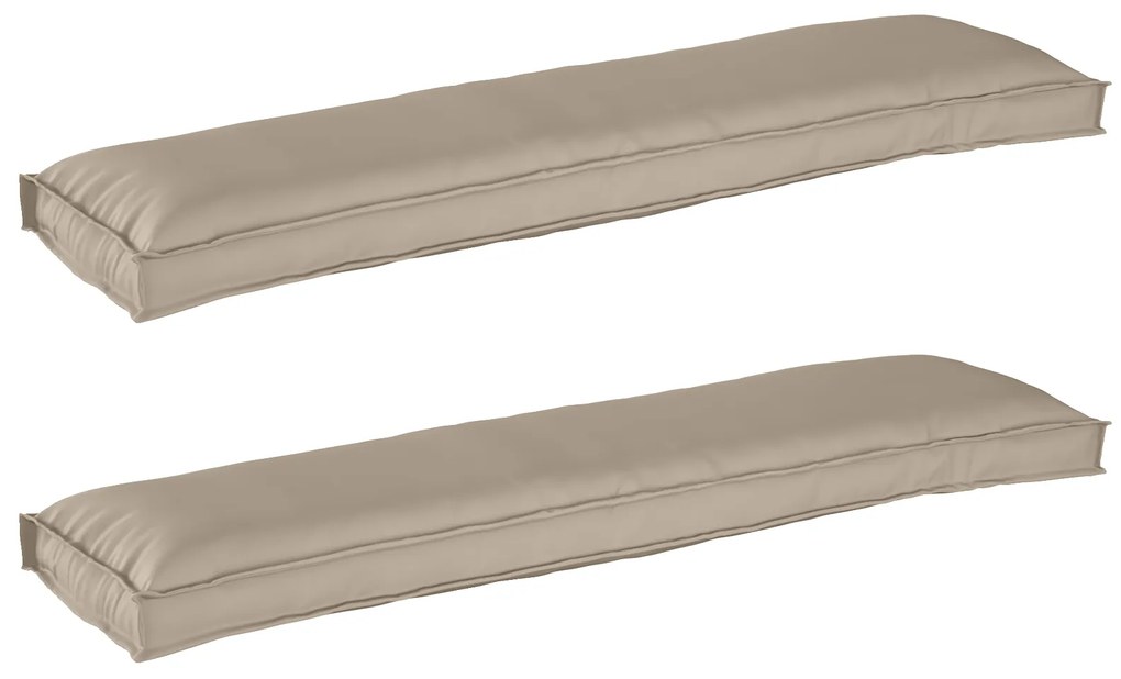 vidaXL Σετ Μαξιλαριών Πάγου 2 pcs Taupe 150 x 40 x 8 εκ. Ύφασμα Oxford