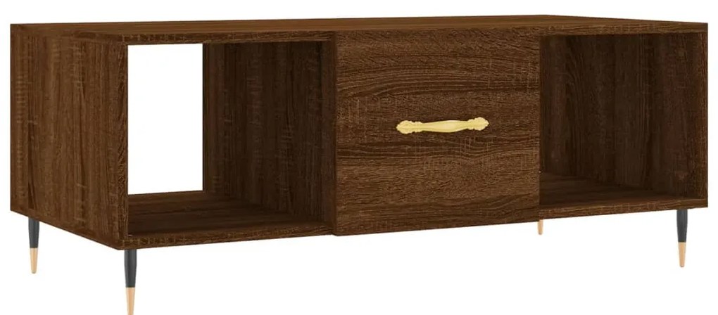 vidaXL Τραπεζάκι Σαλονιού Καφέ Δρυς 102x50x40 εκ. Επεξεργασμένο Ξύλο