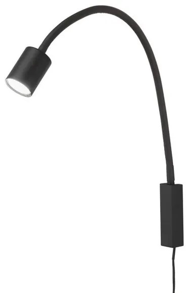 Σποτ Φωτιστικό Τοίχου Justi GU10 IP20 52x6 Fischer Honsel-30498-Μαύρο 30498