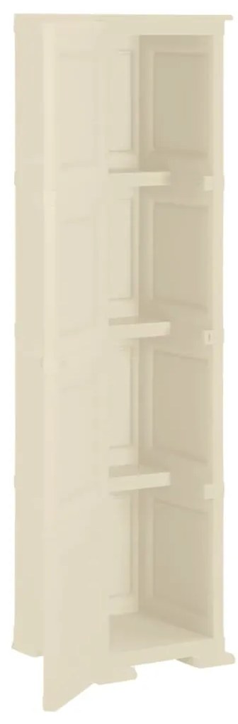 vidaXL Πλαστικό Ντουλάπι Angora Λευκό 40 x 43 x 164εκ. με Σχέδιο Ξύλου