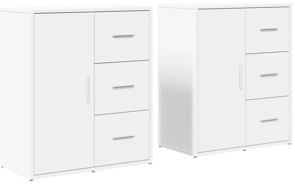 vidaXL Βοηθητικά Ντουλάπια 2 τεμ. Λευκά 60x31x70 εκ. Επεξεργ. Ξύλο